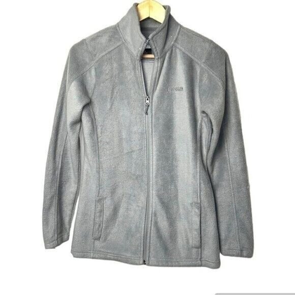 Magellan Gray Full Zip Long Sleeved Fleece Casual Winter Jacket Size Small - Picture 1 of 8